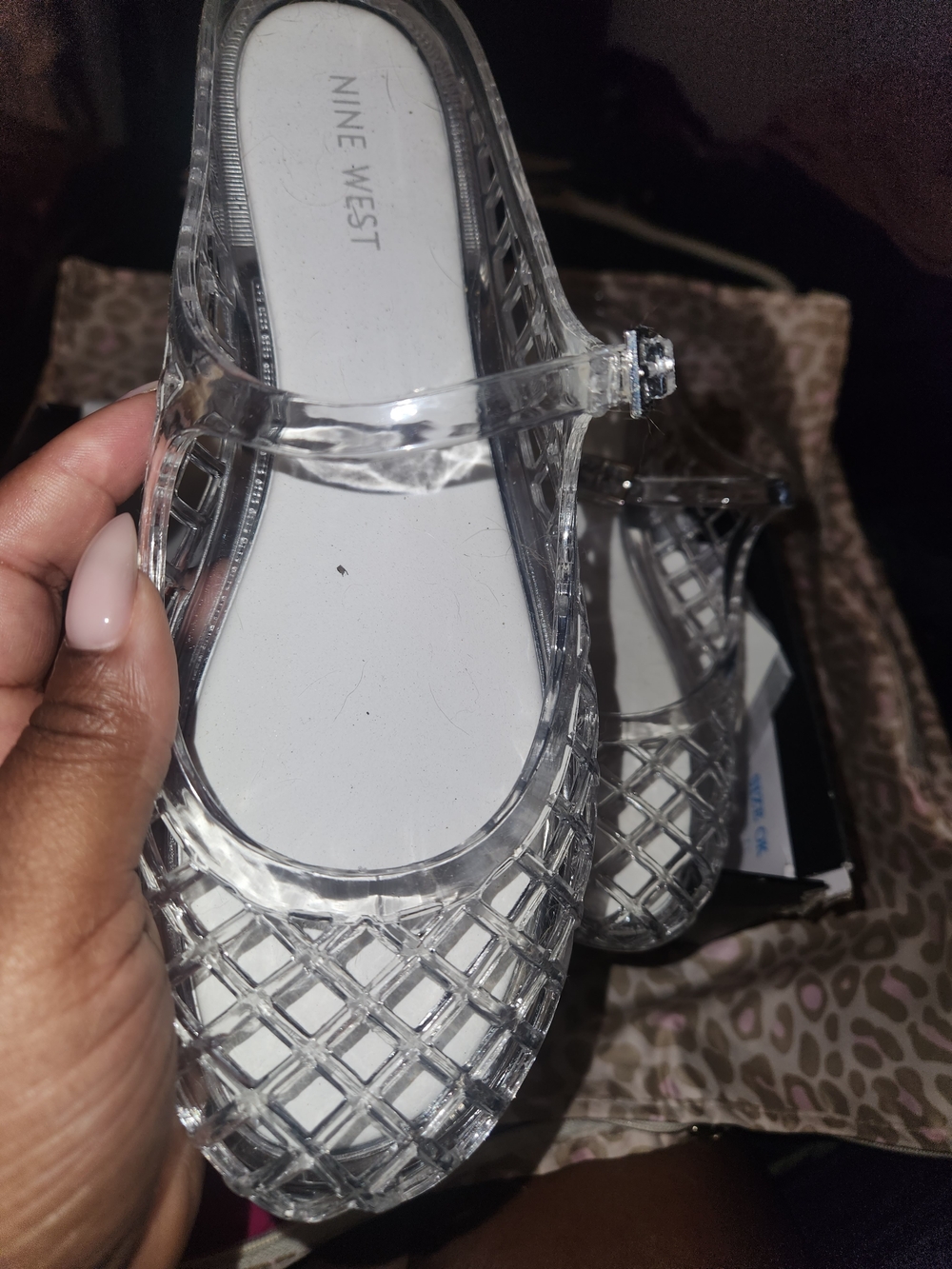 Nine West Clear Jelly Mary Jane Flats - Transparent